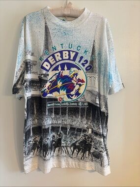 Kentucky Derby 120th Vintage Graphic Horse Racing Unisex Tee